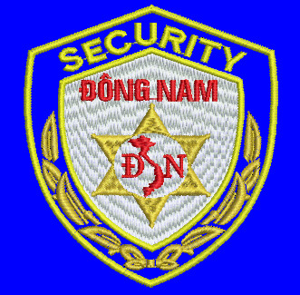 Thêu logo bảo vệ An Ninh Đông Nam