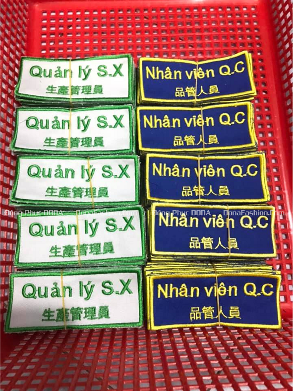 Thêu Logo tên nhân viên