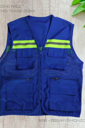 Áo Ghile phản quang Xanh bích 