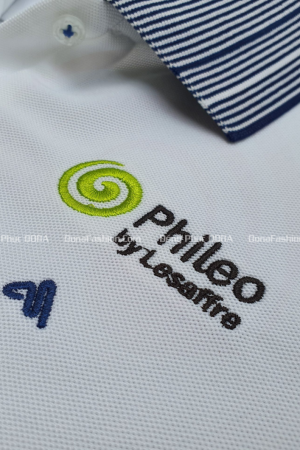 Thêu Logo đồng phục áo thun 